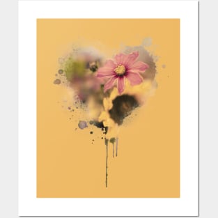 Flower Heart Posters and Art